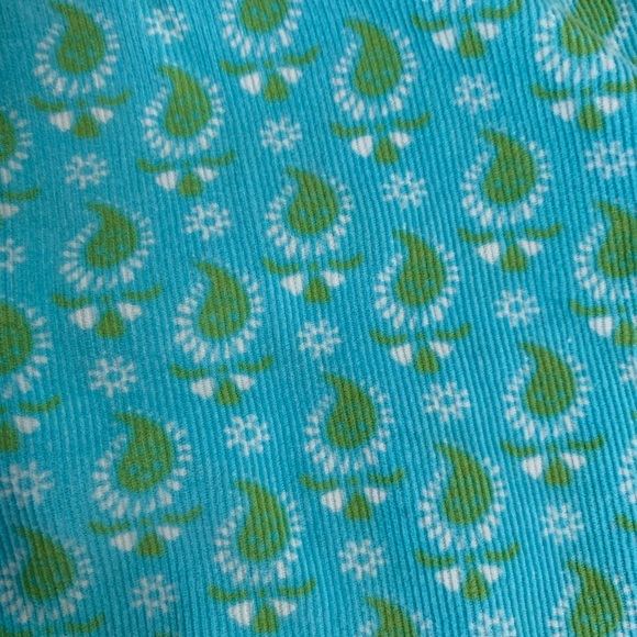 Orient express blue and green corduroy dress - Picture 3 of 4